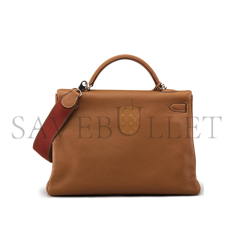 HERMÈS MASTER A GOLD CLEMENCE LEATHER AMAZON RETOURNE KELLY 40 BAG (40*28*15cm)